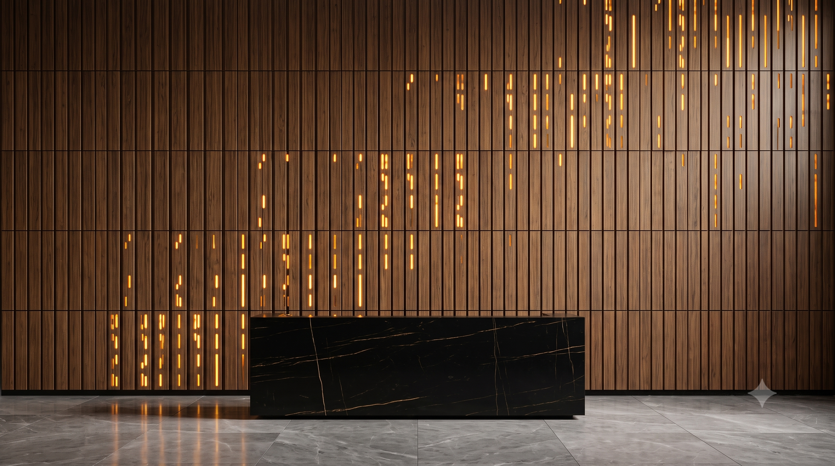 Linear Night Glow Facade